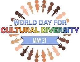 diseño de banner del día mundial de la diversidad cultural vector