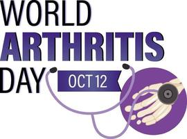 World arthritis day word banner design vector