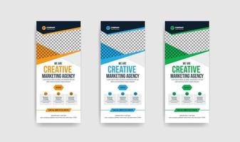 plantilla gratuita de banner corporativo rollup vector