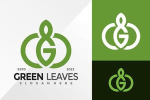 G Letter Nature Leaf Logo Design Vector illustration template