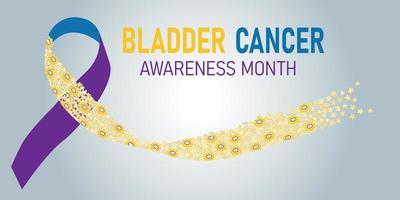 Bladder cancer awareness month banner vector