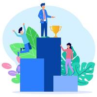 Illustration vector graphic cartoon character of job hierarchy