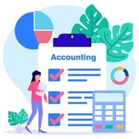 Illustration vector graphic cartoon character of accounting