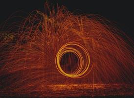 Vortex of fire and sparks photo