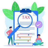 Illustration vector graphic cartoon character of online tax