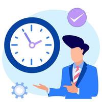 Illustration vector graphic cartoon character of time management