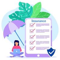 Illustration vector graphic cartoon character of insurance