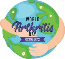 Poster design for world arthritis day vector