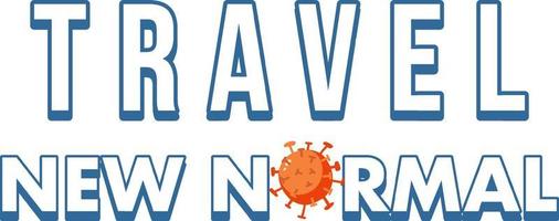 Travel new normal word logo design vector