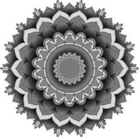 Vintage mandala with thin lines vector