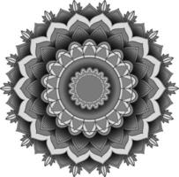 Vintage mandala with thin lines vector