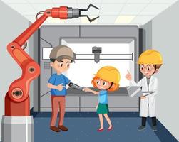 Concept of automation industry vector