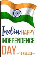 feliz dia de la independencia de india vector