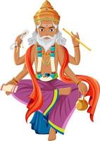 Indian god on white background vector