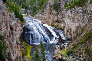 Gibbon Falls in Yellowstone National Park photo