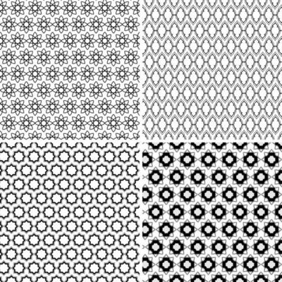 Background with seamless pattern in arabic style decorative