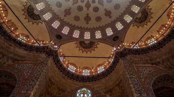 ISTANBUL, TURKEY, MAY 26, 2018-Interior of the Blue Mosque