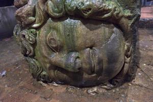 ISTANBUL, TURKEY, MAY 28, 2018-Medusa's head in the Cistern photo