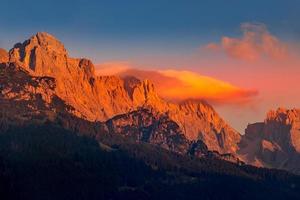 Sunrise in the Dolomites at Candide, Veneto, Italy photo