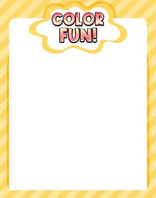 Colour fun border template background