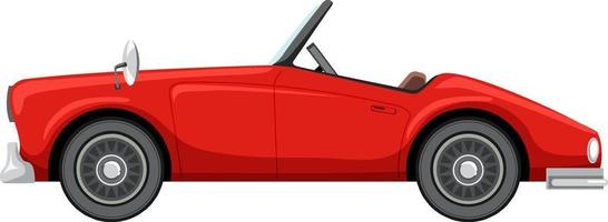 coche rojo clásico en estilo de dibujos animados vector