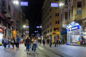 ISTANBUL, TURKEY, MAY 24, 2018-People at night photo