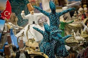 ISTANBUL, TURKEY - MAY 25. Figurines for sale in the Grand Bazaar in Istanbul Turkey on May 25, 2018 photo