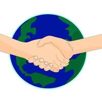 shake hand for friendship and agreement vector