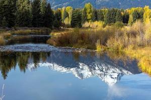 Grand Tetons Reflection in the Snake River photo