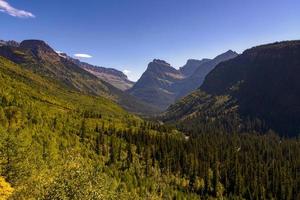 Scenic view of Glacier National Park photo