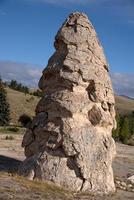 columna de piedra en Mammoth Hot Springs foto