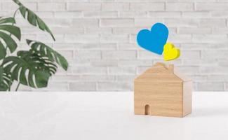 little house with Ukrainian hearts photo