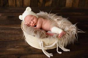 Portrait of cute adorable smiling white Caucasian baby girl boy photo