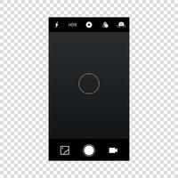 Camera screen of mobile cellphone vector