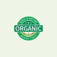 vector de diseño de logotipo de productos de etiqueta de sello de etiqueta de insignia natural orgánico de calidad fresca