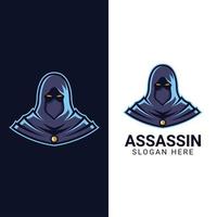 assassin illustration for esports logo design vector