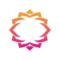 floral flower ornament logo design vector