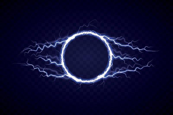 Electric circle with lightning effect