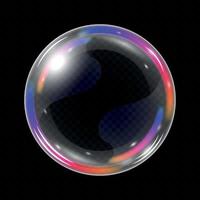 burbuja de jabón realista aislada vector