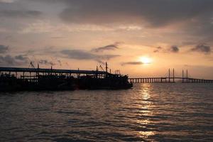 Penang Second Bridge near the Batu Maung fishing jetty photo