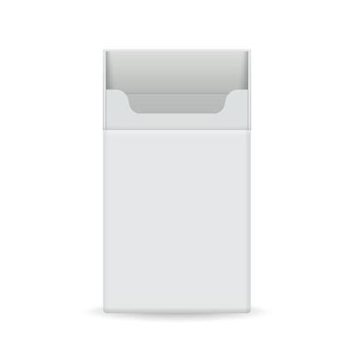 Realistic blank cigarette pack template.