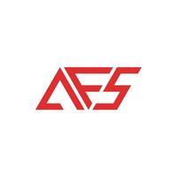 vector de diseño de logotipo de letra inicial afs