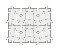 Jigsaw puzzle pieces. vector
