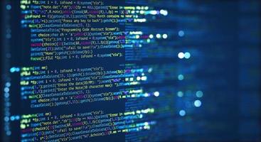 tecnología moderna abstracta del desarrollador de pantalla de código de programación. foto