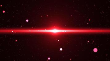 Red glow floating  particles and flare space background photo