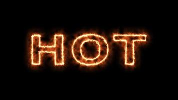 HOT word with flame saber effect background photo