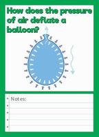 Science Experiment Log Worksheet vector