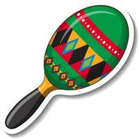 Maracas music instrument cartoon vector