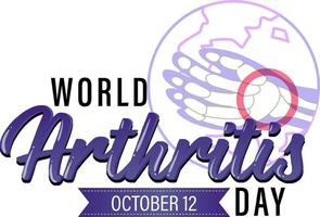 World arthritis day word banner design vector