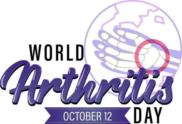 World arthritis day word banner design